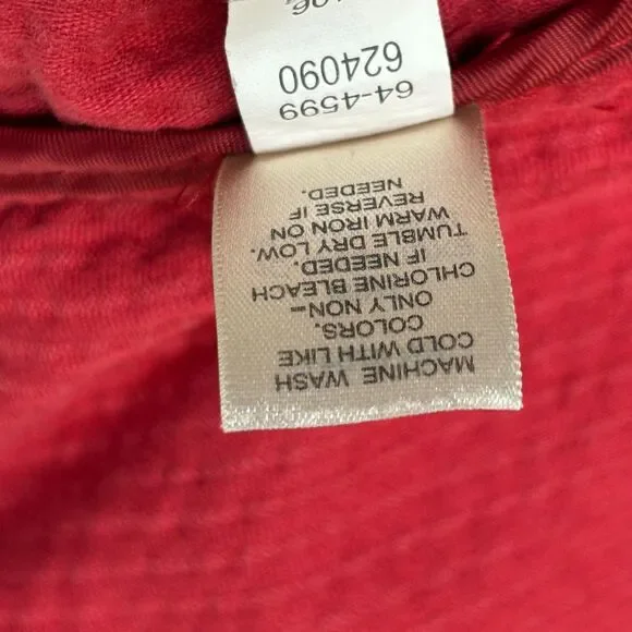 J Jill Women Corduroy Jacket Size Medium Red C036 -29 - Picture 9 of 16